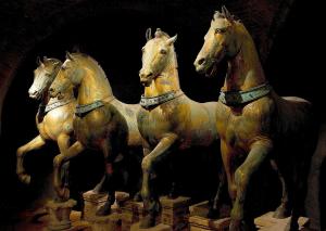 The Triumphal Quadriga, or Horses of San Marco Bronze horses of St. Mark's Basilica
