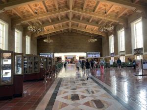 The grand interior waiting room of Union Station