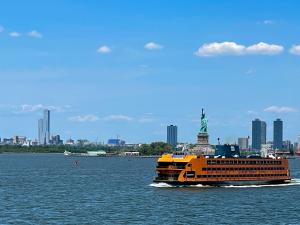 The Statue of Liberty as seen from the Staten Island Ferry