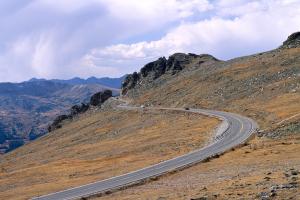 Trail Ridge Road winding through high terrain