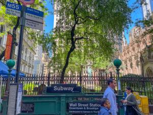 The iconic 'Charging Bull' statue on Wall Street