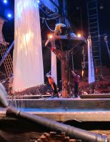 Main show pirate action on the ship deck