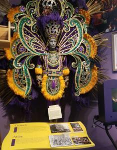 A Mardi Gras float on display inside the Louisiana State Museum