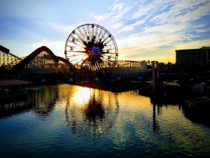 California Adventure park at dusk
