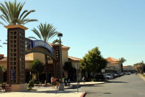 A view of the shopping area at Camarillo Premium Outlets