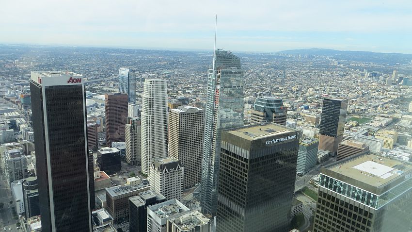 Los Angeles skyline from observation tower