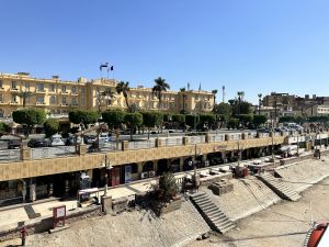 A view of the cruise ships docked in Luxor's port