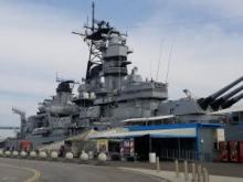 The Battleship USS Iowa at the Port of Los Angeles