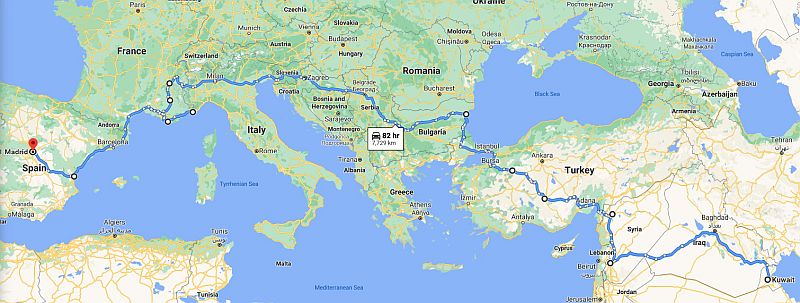 Epic road trip map