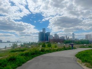 Detroit Skyline From Riverwalk  By Thewxresearcher