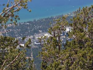 Observation deck at Heavenly Mountain Resort with lake view